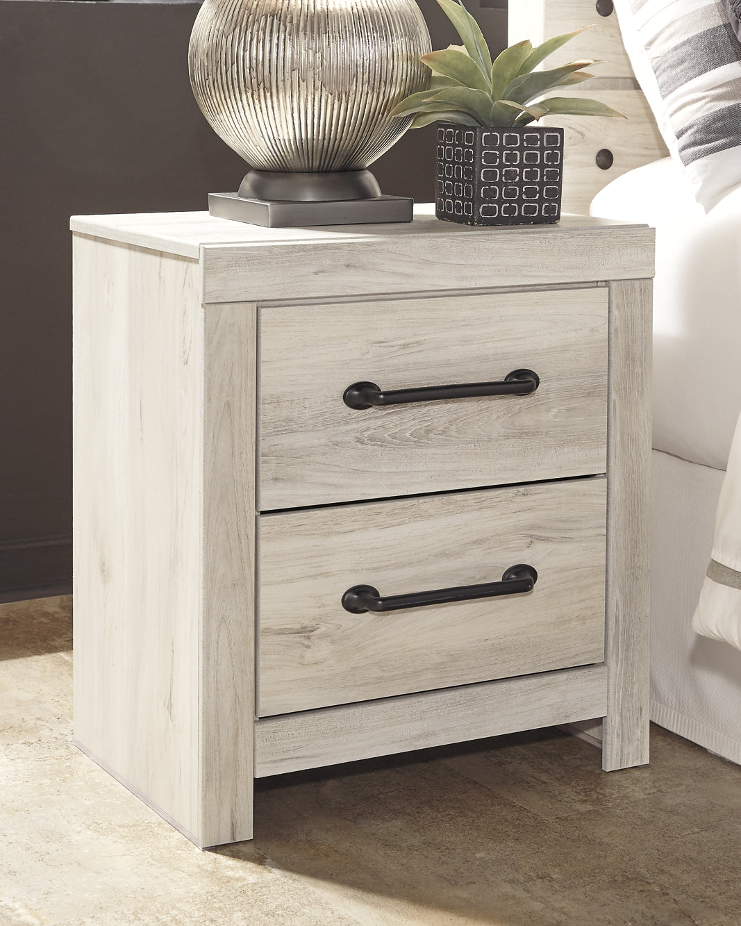 Cambeck Panel Bed With 4 Storage Drawers With Mirrored Dresser And 2 Nightstands