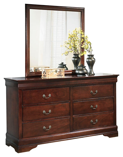 Alisdair Sleigh Bed With Mirrored Dresser, Chest And Nightstand