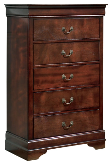 Alisdair Sleigh Bed With Mirrored Dresser, Chest And Nightstand