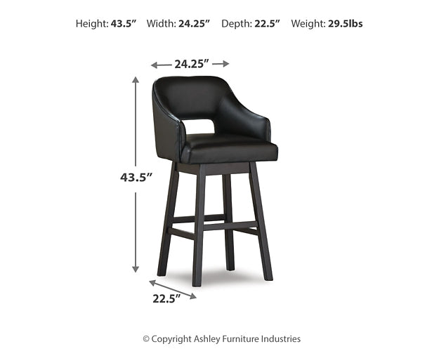 Tallenger Tall UPH Swivel Barstool(2/CN)