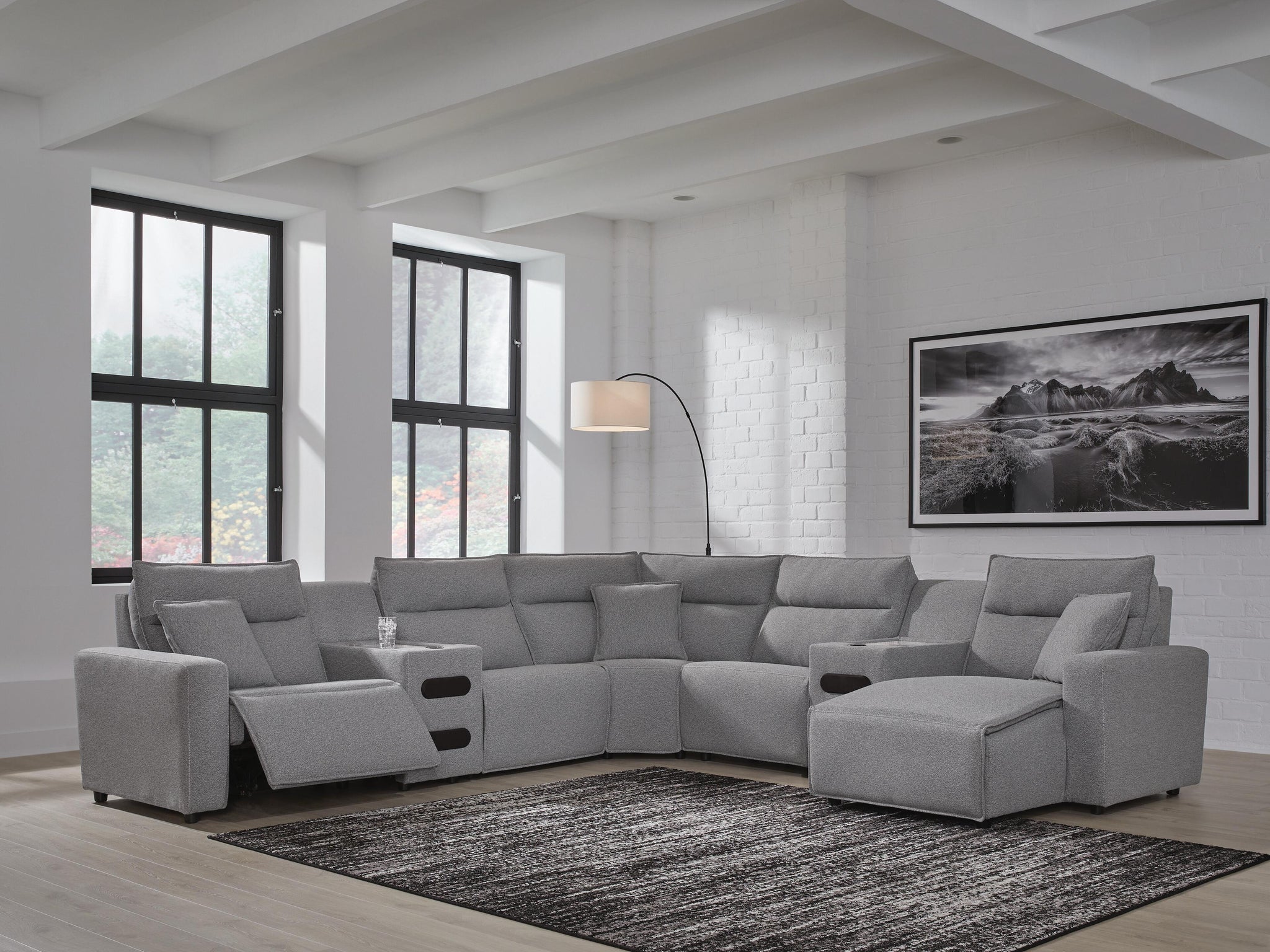 Modmax II 7-Piece Power Reclining Sectional with Chaise and Audio