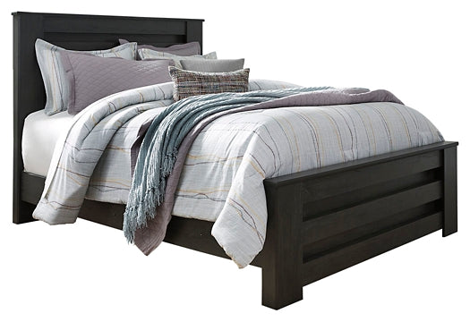 Brinxton Queen Panel Bed with Mirrored Dresser, Chest and 2 Nightstands