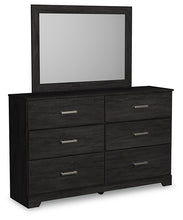 Load image into Gallery viewer, Belachime Queen Panel Bed with Mirrored Dresser
