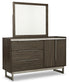 Arkenton Queen Panel Bed with Mirrored Dresser and Chest