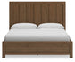 Cabalynn King Panel Bed with Storage with Mirrored Dresser and Chest