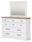 Ashbryn King Panel Storage Bed with Mirrored Dresser and Chest
