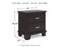 Covetown King Panel Bed with Mirrored Dresser, Chest and Nightstand