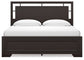 Covetown King Panel Bed with Mirrored Dresser and Chest