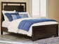 Covetown Full Panel Bed with Mirrored Dresser, Chest and Nightstand