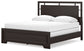 Covetown California King Panel Bed with Mirrored Dresser and Chest