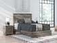 Graystorm Queen Panel Bed with Mirrored Dresser