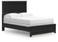 Maribel Full Panel Bed with Mirrored Dresser and Chest