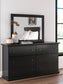 Maribel Twin Panel Bed with Mirrored Dresser