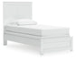 Bostwick Shoals Twin Panel Bed with Mirrored Dresser, Chest and Nightstand