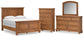 Feddinger Queen Panel Bed with Mirrored Dresser and Chest