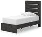 Hollivern Twin Panel Storage Bed with Mirrored Dresser and Chest