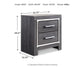 Lodanna King Panel Bed with 2 Storage Drawers with Mirrored Dresser, Chest and Nightstand