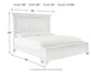 Kanwyn King Panel Bed with Storage with Mirrored Dresser