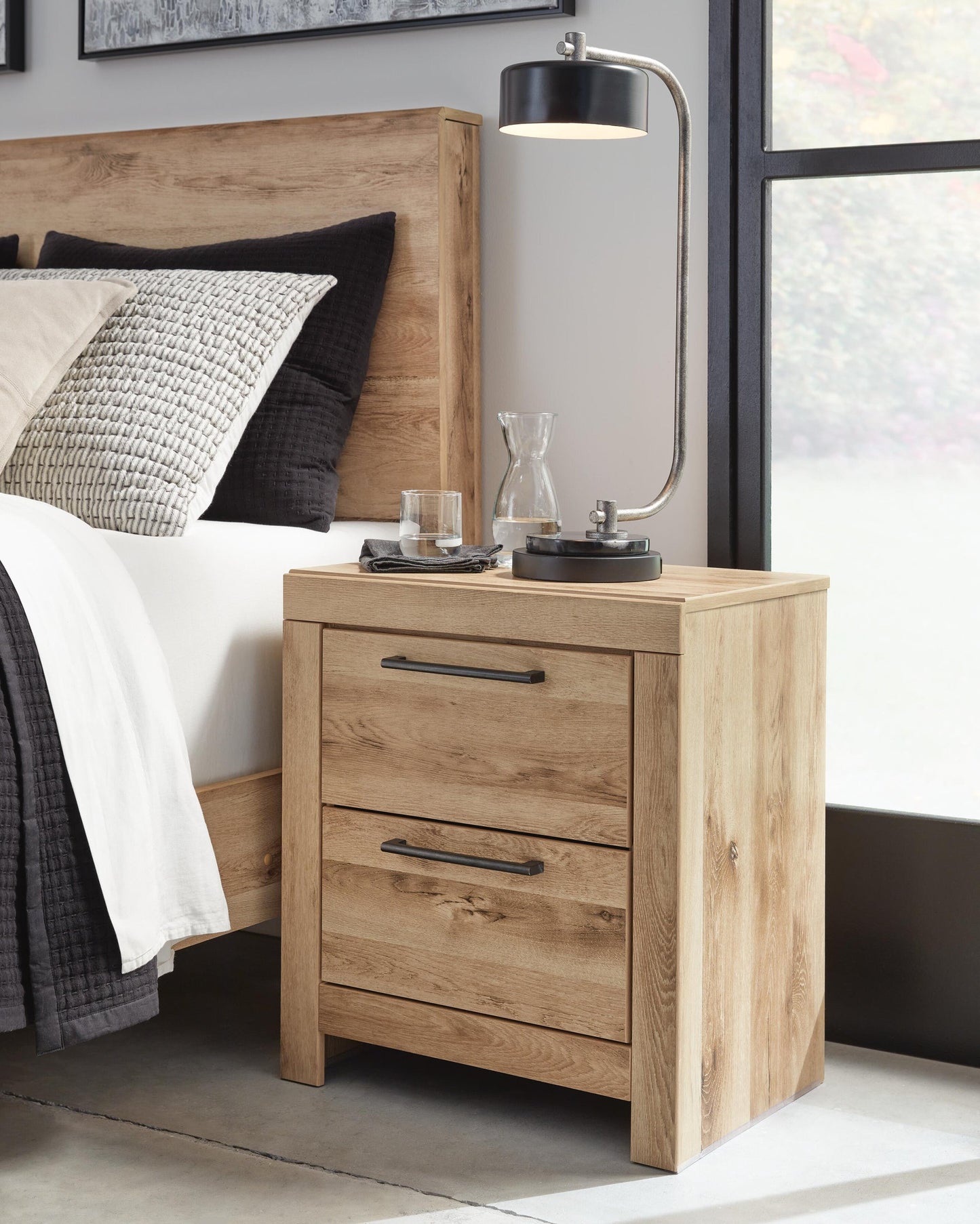 Hyanna Queen Panel Bed, Dresser, Mirror, Chest and Nightstand
