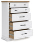 Ashbryn King Panel Storage Bed, Dresser, Mirror, Chest and Nightstand