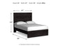 Belachime Full Panel Bed with Mirrored Dresser