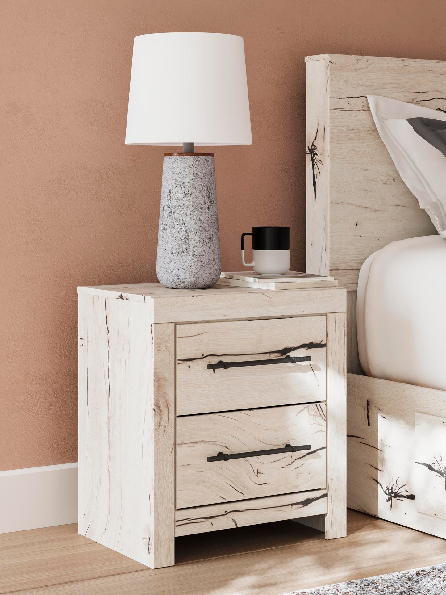 Lawroy Queen Panel Storage Bed, Dresser, Mirror, Chest and Nightstand