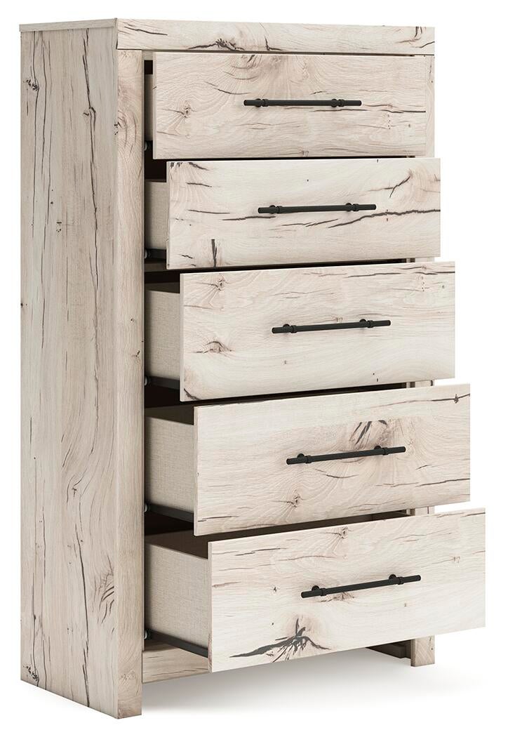 Lawroy Full Panel Bed, Dresser, Mirror, Chest and Nightstand
