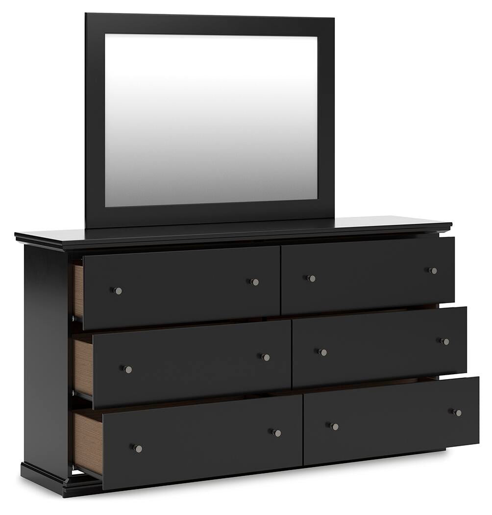 Maribel Full Panel Bed, Dresser, Mirror, Chest and Nightstand
