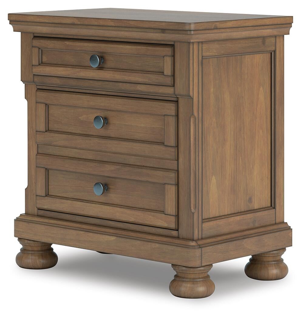Feddinger California King Storage Sleigh Bed with Mirrored Dresser and Nightstand