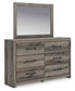 Graystorm Full Panel Storage Bed, Dresser and Mirror
