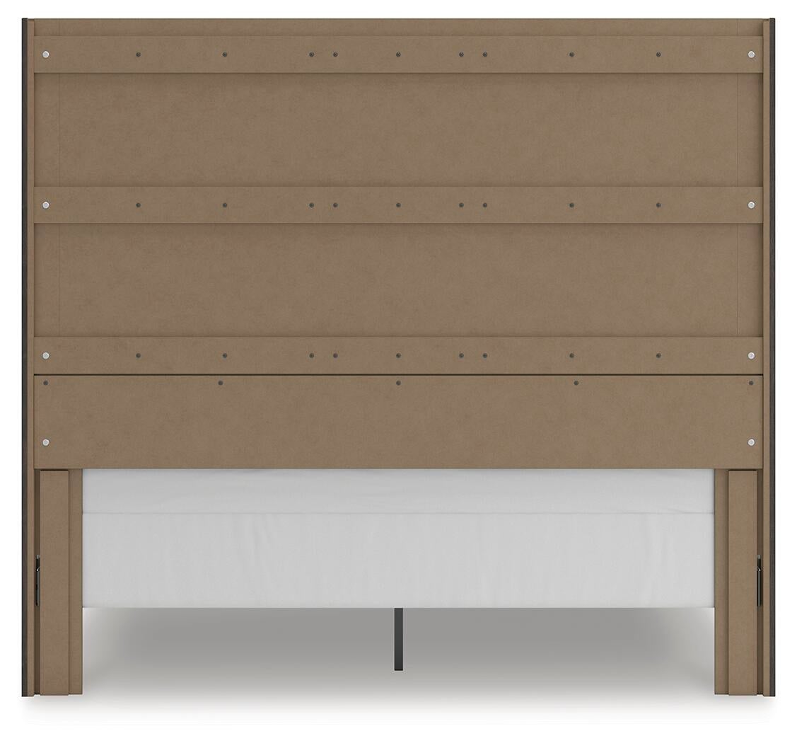 Fraluna King Panel Storage Bed, Dresser, Mirror, Chest and Nightstand