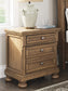 Feddinger California King Panel Bed with Mirrored Dresser and Nightstand
