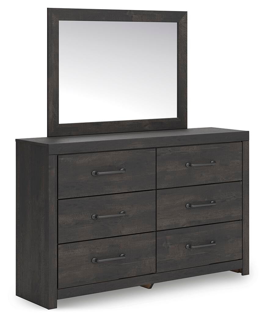 Hollivern Full Panel Bed, Dresser, Mirror, Chest and Nightstand