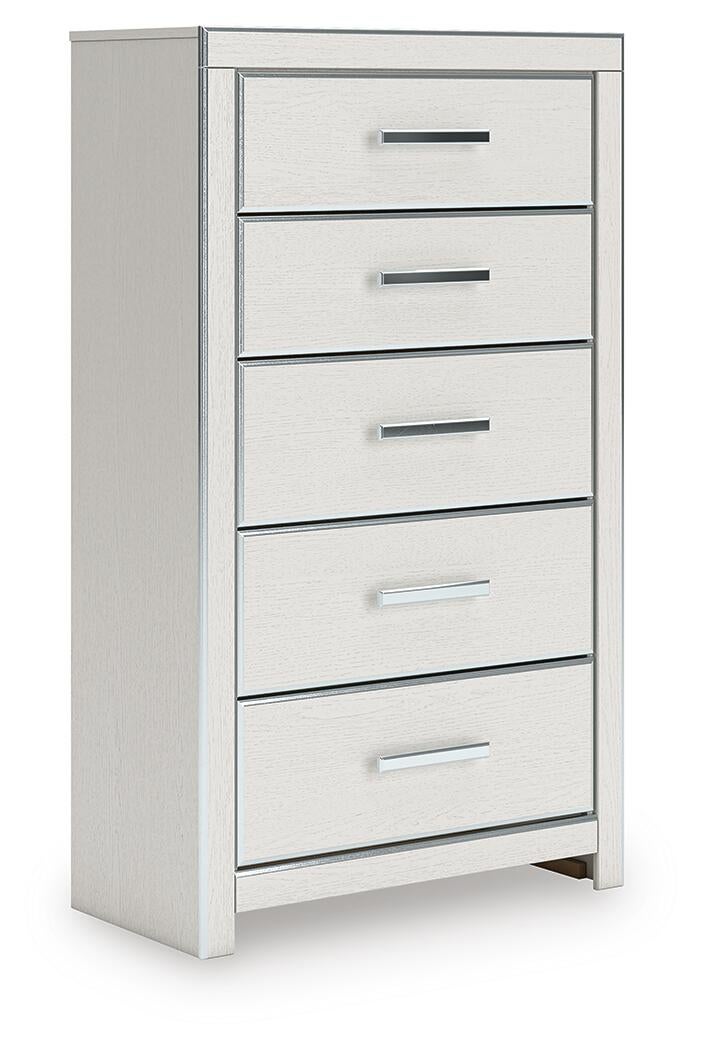 Zuraleus California King Upholstered Bed, Dresser, Mirror, Chest and Nightstand