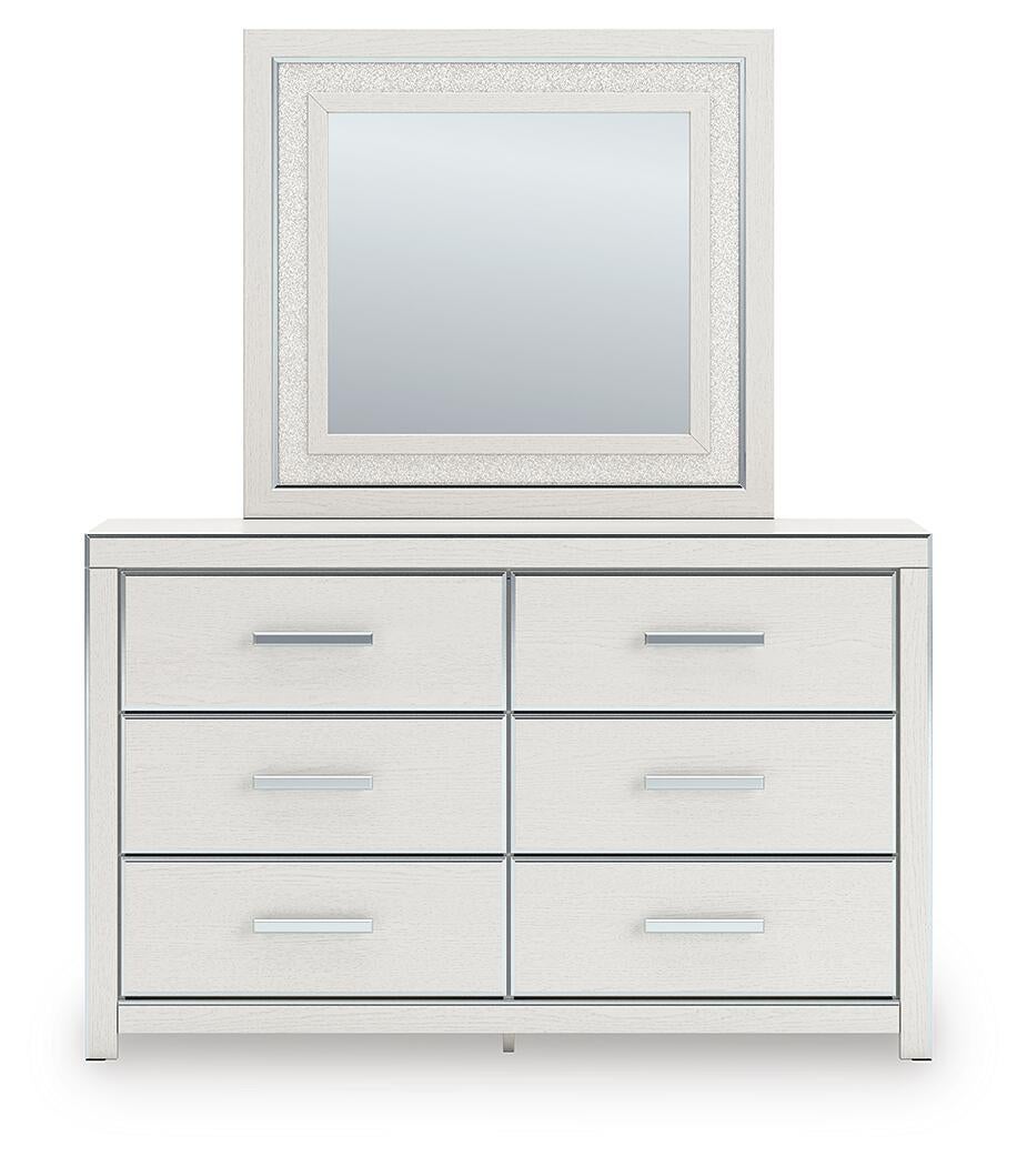 Zuraleus California King Upholstered Bed, Dresser, Mirror and Nightstand