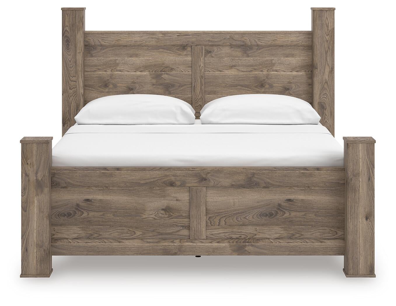 Rusticott King Poster Bed, Dresser and Mirror