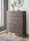 Pamytta Full Upholstered Panel Bed, Dresser, Mirror, Chest and Nightstand