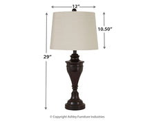 Load image into Gallery viewer, Darlita Metal Table Lamp (2/CN)
