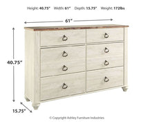 Load image into Gallery viewer, Willowton Six Drawer Dresser
