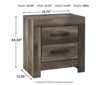 Load image into Gallery viewer, Wynnlow Two Drawer Night Stand

