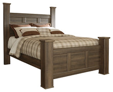 Load image into Gallery viewer, Juararo Queen Poster Bed with Mirrored Dresser and 2 Nightstands
