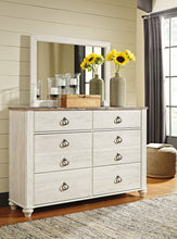 Load image into Gallery viewer, Willowton Queen Sleigh Bed with Mirrored Dresser, Chest and 2 Nightstands
