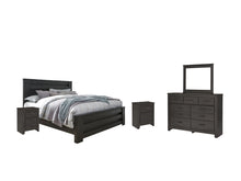 Load image into Gallery viewer, Brinxton King Panel Bed with Mirrored Dresser and 2 Nightstands
