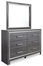 Load image into Gallery viewer, Lodanna Queen/Full Upholstered Panel Headboard with Mirrored Dresser and 2 Nightstands
