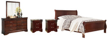 Load image into Gallery viewer, Alisdair California King Sleigh Bed with Mirrored Dresser and 2 Nightstands
