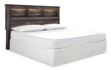 Load image into Gallery viewer, Drystan King/California King Bookcase Headboard with Mirrored Dresser and 2 Nightstands
