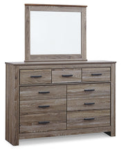 Load image into Gallery viewer, Zelen Queen/Full Panel Headboard with Mirrored Dresser
