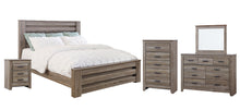 Load image into Gallery viewer, Zelen King Panel Bed with Mirrored Dresser, Chest and 2 Nightstands
