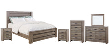 Load image into Gallery viewer, Zelen King Panel Bed with Mirrored Dresser, Chest and 2 Nightstands
