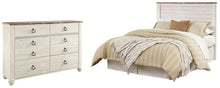Load image into Gallery viewer, Willowton Queen/Full Panel Headboard with Dresser

